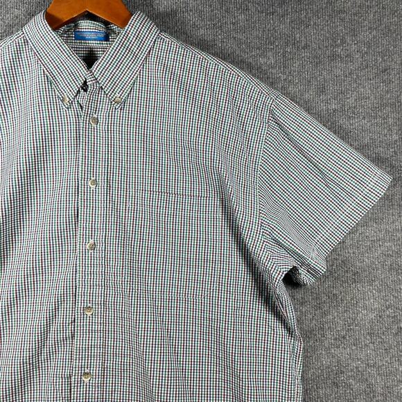 Pendleton Woolen Mills Button Down Shirt Men's Large Gingham Plaid Short Sleeve - Picture 2 of 9
